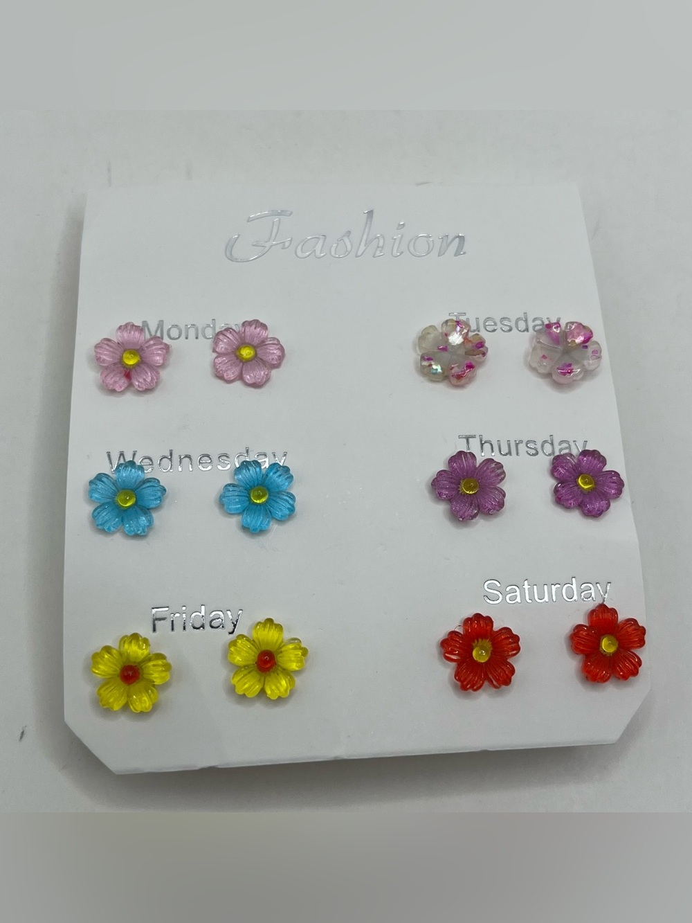 Flower Stud Earring Set - Multicolor Daisy Studs